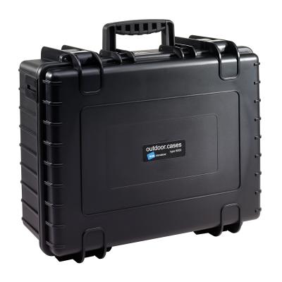 OUTDOOR kuffert i sort med polstret skillevæg 475x350x200 mm Volume: 32,6 L Model: 6000/B/RPD